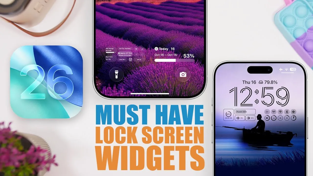 Customizable lock screen widgets in iOS 26 for personalization