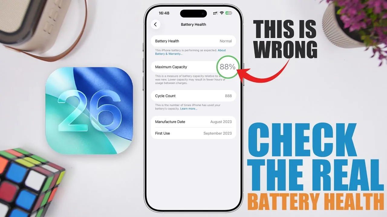 Detailed battery stats using iOS 26 analytics and shortcuts