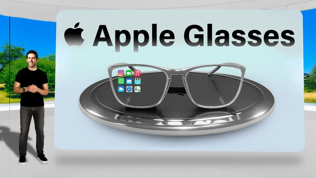 Key features of Apple’s AR glasses including heads-up display and AI insights