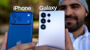 Galaxy S25 Ultra vs iPhone 17 Pro Max side-by-side comparison