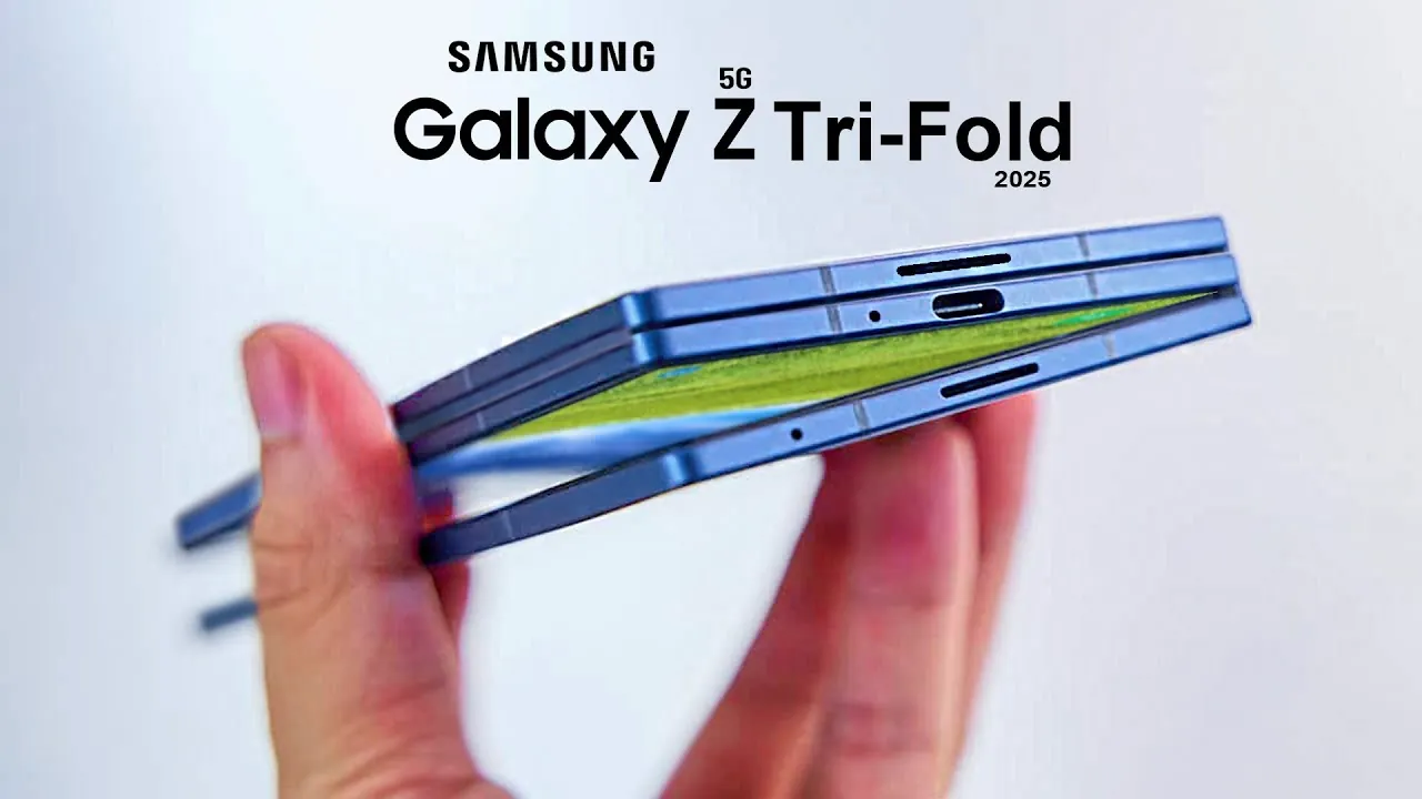Close-up of the Galaxy Z Tri-Fold’s advanced 200MP camera system