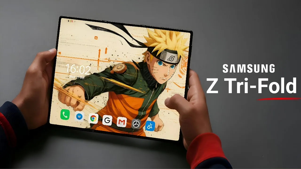 Close-up of the Galaxy Z TriFold’s advanced camera system and features