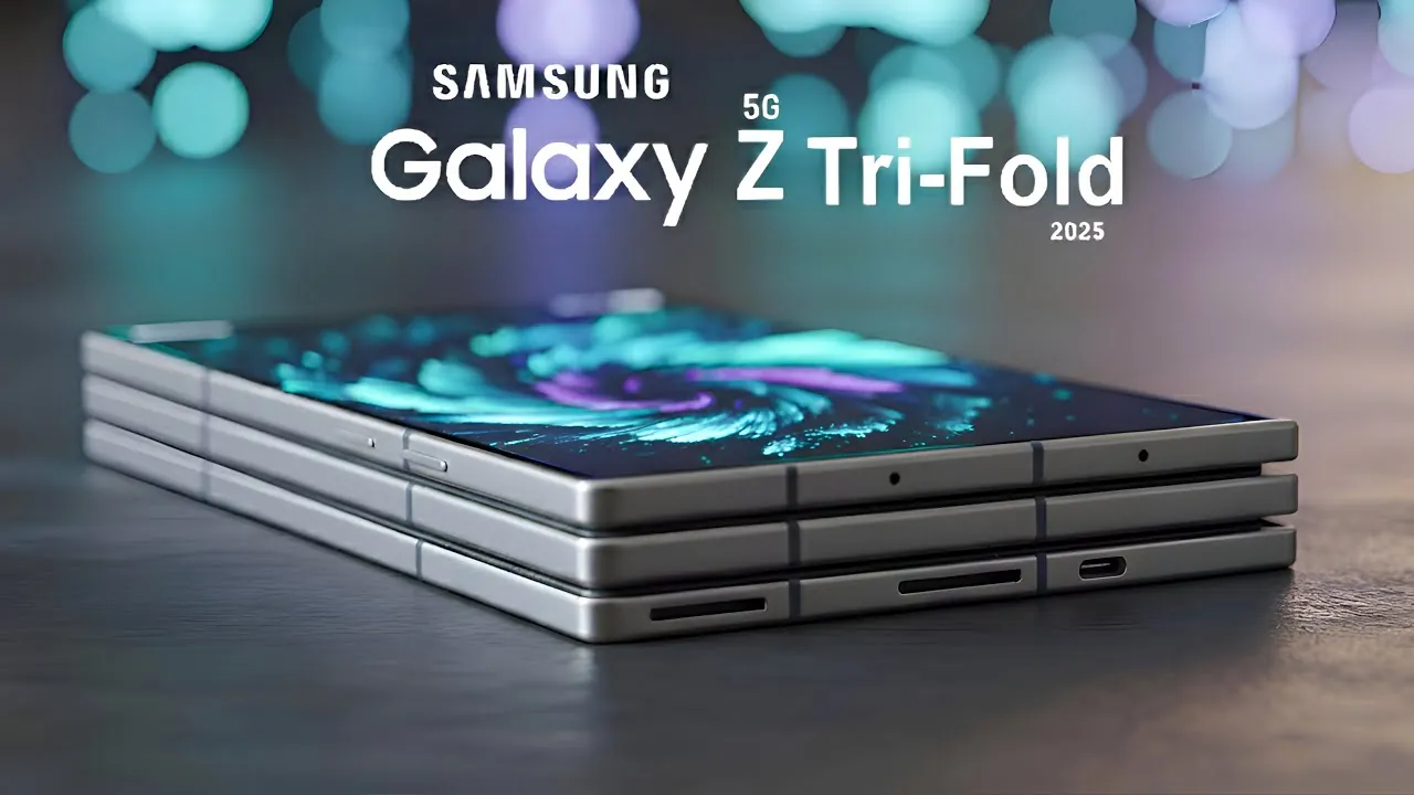 Close-up of the Galaxy Z Trifold’s advanced camera system