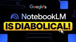 Google Notebook LM interface showcasing AI-powered summaries and productivity tools