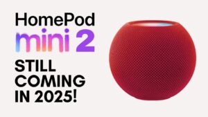 Compact design of the Apple HomePod Mini 2 smart speaker