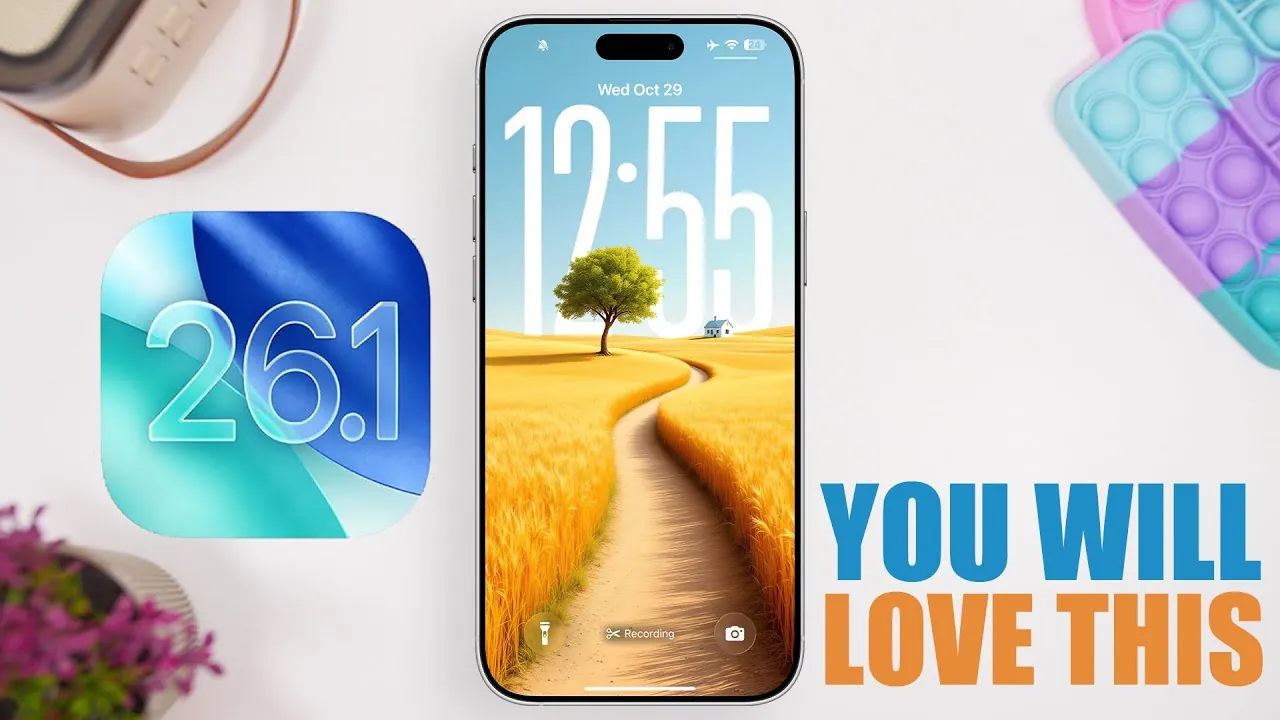 Key new features in iOS 26.1, including Photos app improvements