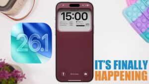 iOS 26.1 update showcasing new features and smoother animations