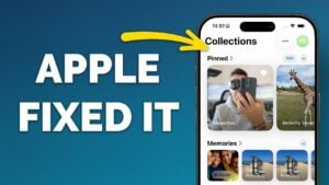 iOS 26 Photos app showcasing new navigation and organization features