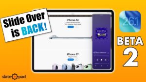 Slide Over multitasking feature in iPadOS 26.1 Beta 2 with resizing options