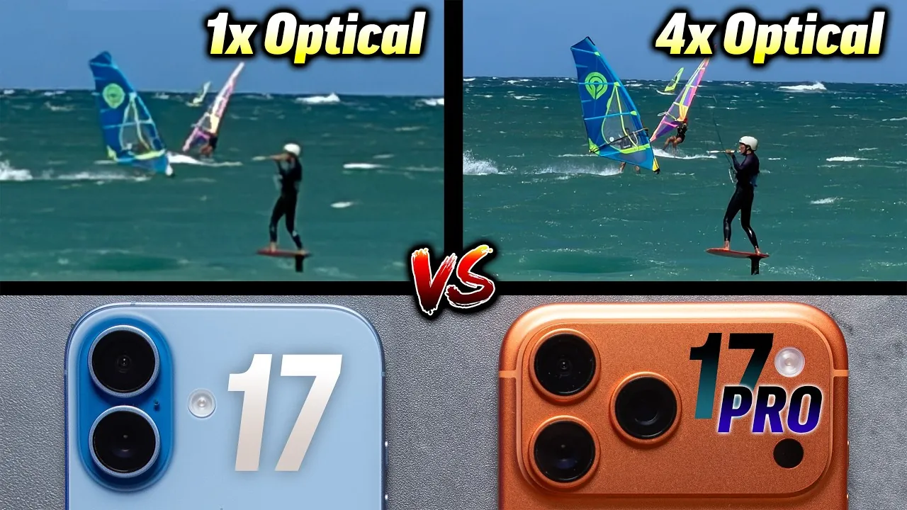 iPhone 17 Pro’s 40x zoom feature compared to iPhone 17’s 10x zoom