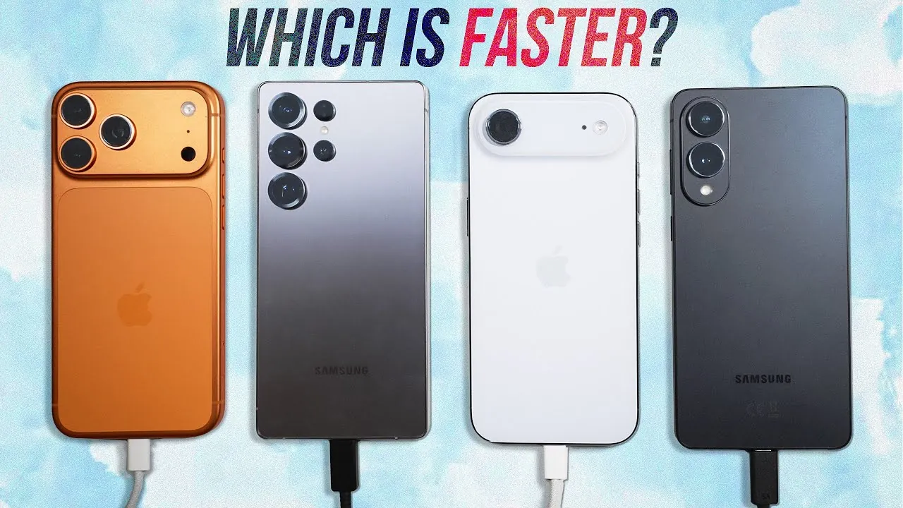 iPhone 17 Pro Max and Galaxy S25 Ultra charging speed comparison