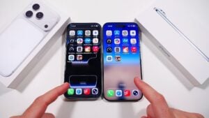 Side-by-side comparison of iPhone 17 Pro and iPhone Air design and build quality