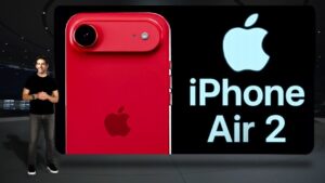 iPhone Air 2 showcasing double battery life with carbon lithium technology