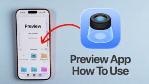 iPhone Preview App showcasing PDF editing and annotation tools