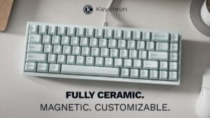 Keychron Q16 HE 8K ceramic keyboard featuring an 8,000 Hz polling rate and magnetic switches