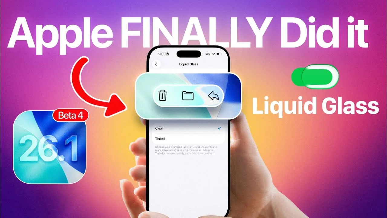 New lock screen camera swipe toggle in iOS 26.1 Beta 4 settings