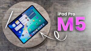 Apple M5 iPad Pro showcasing its sleek design and OLED display