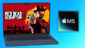 M5 MacBook Pro showcasing advanced gaming performance on macOS