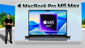 MacBook Pro M5 Max showcasing advanced performance and sleek design