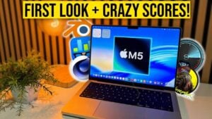 MacBook Pro M5 showcasing its sleek aluminum design and advanced features