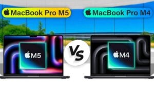 MacBook Pro M5 vs M4 performance comparison chart