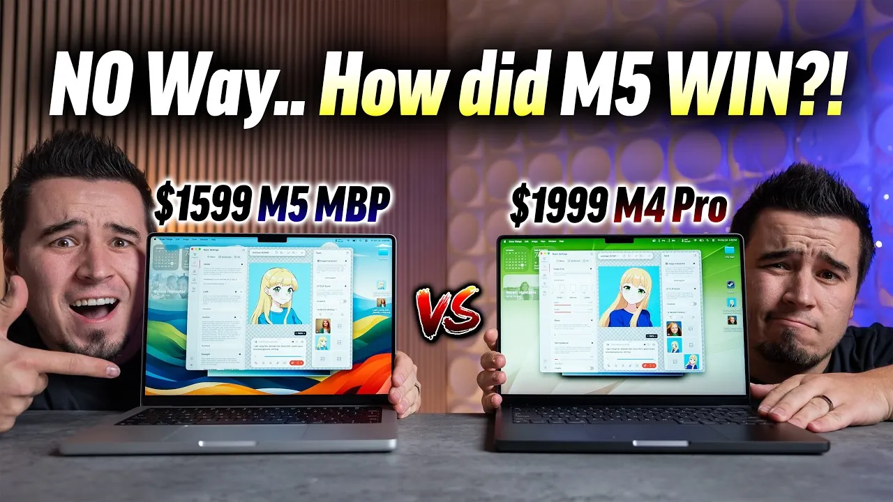 MacBook Pro M5 vs. M4 Pro performance and design comparison