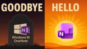 Screenshot of the modern OneNote interface showcasing its new features