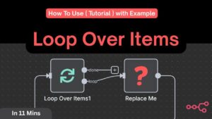 Screenshot of N8N workflow showing how to loop through items efficiently