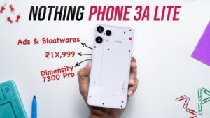 Minimalist design of the Nothing Phone 3A Lite with Panda Glass durability