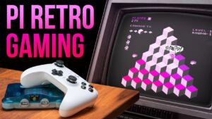 Raspberry Pi 5 setup for a retro gaming console with essential components