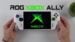 The ROG Ally Non-X handheld console with a sleek, ergonomic design for portable gaming