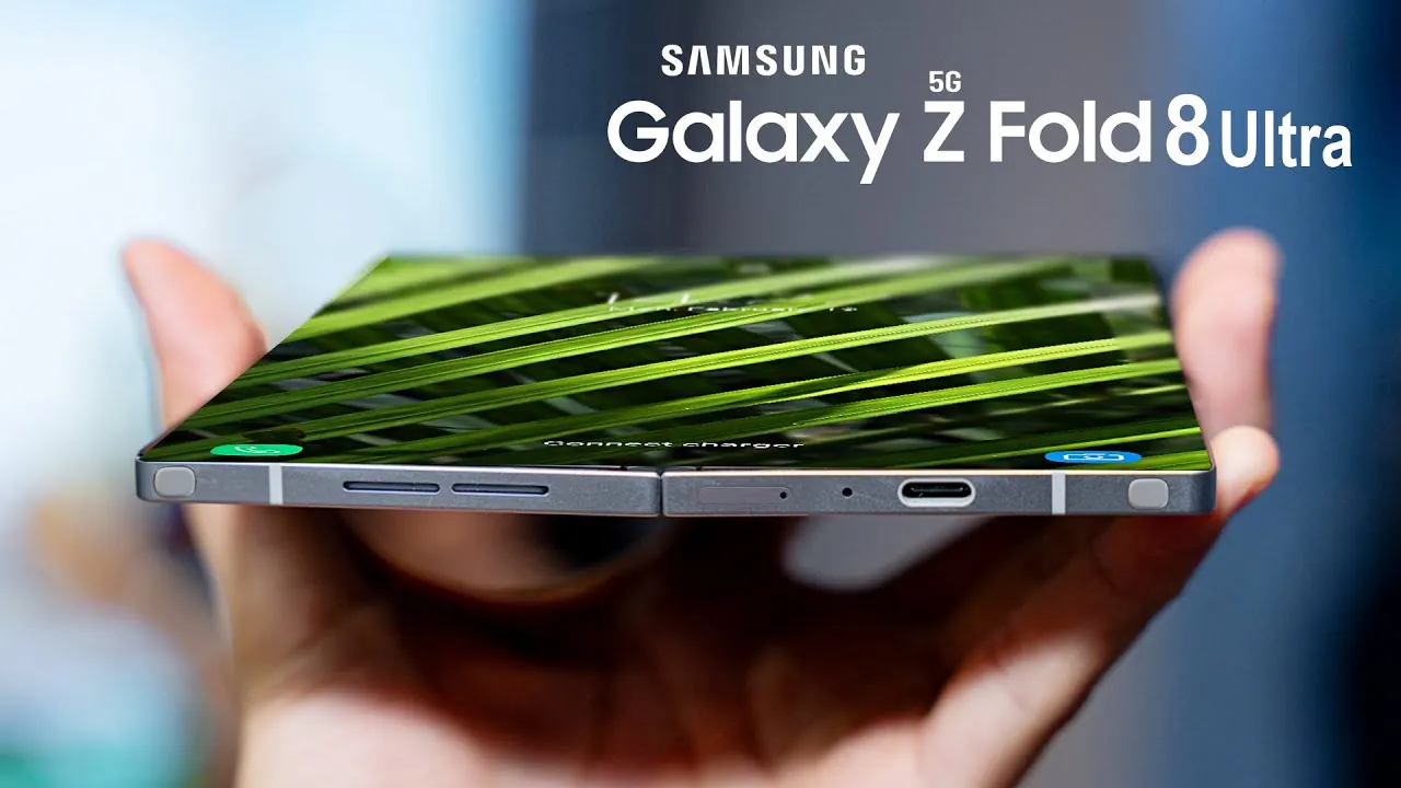 Close-up of the Galaxy Z Fold 8 Ultra's foldable hinge and durable materials