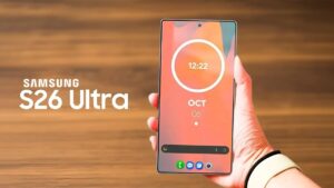 Samsung Galaxy S26 Ultra showcasing its 10-bit OLED display technology