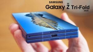 Samsung Galaxy Trifold showcasing its innovative foldable design