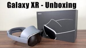 Unboxing the Samsung Galaxy XR with included accessories