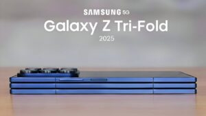 Samsung Galaxy Z Tri-fold showcasing its triple-screen design