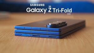 Samsung Galaxy Z Tri-Fold showcasing its double-folding design for versatility