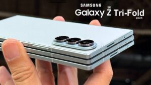 Samsung Galaxy Z Tri-Fold showcasing its sleek foldable design