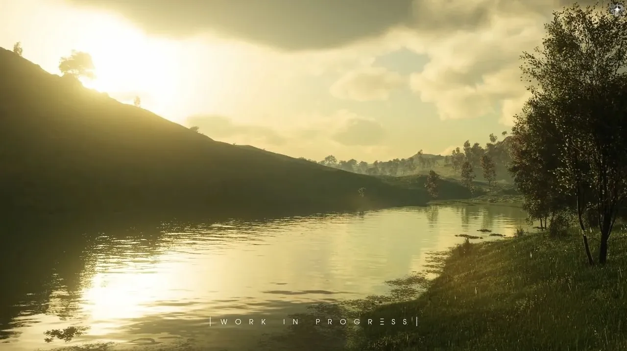 A stunning view of Star Citizen's Genesis planetary technology showcasing realistic terrain and dynamic biomes