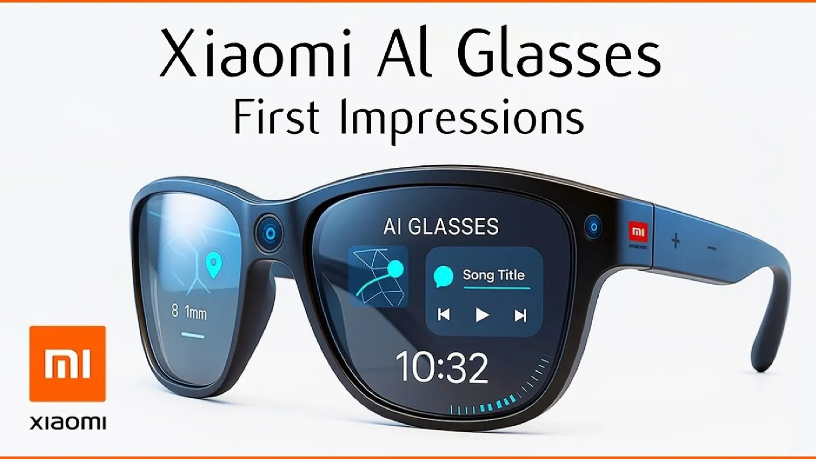A close-up of Xiaomi AI Glasses showcasing their sleek design and advanced AI capabilities