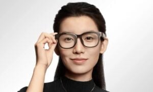 Close-up of Xiaomi AI Smart Glasses showcasing their sleek design