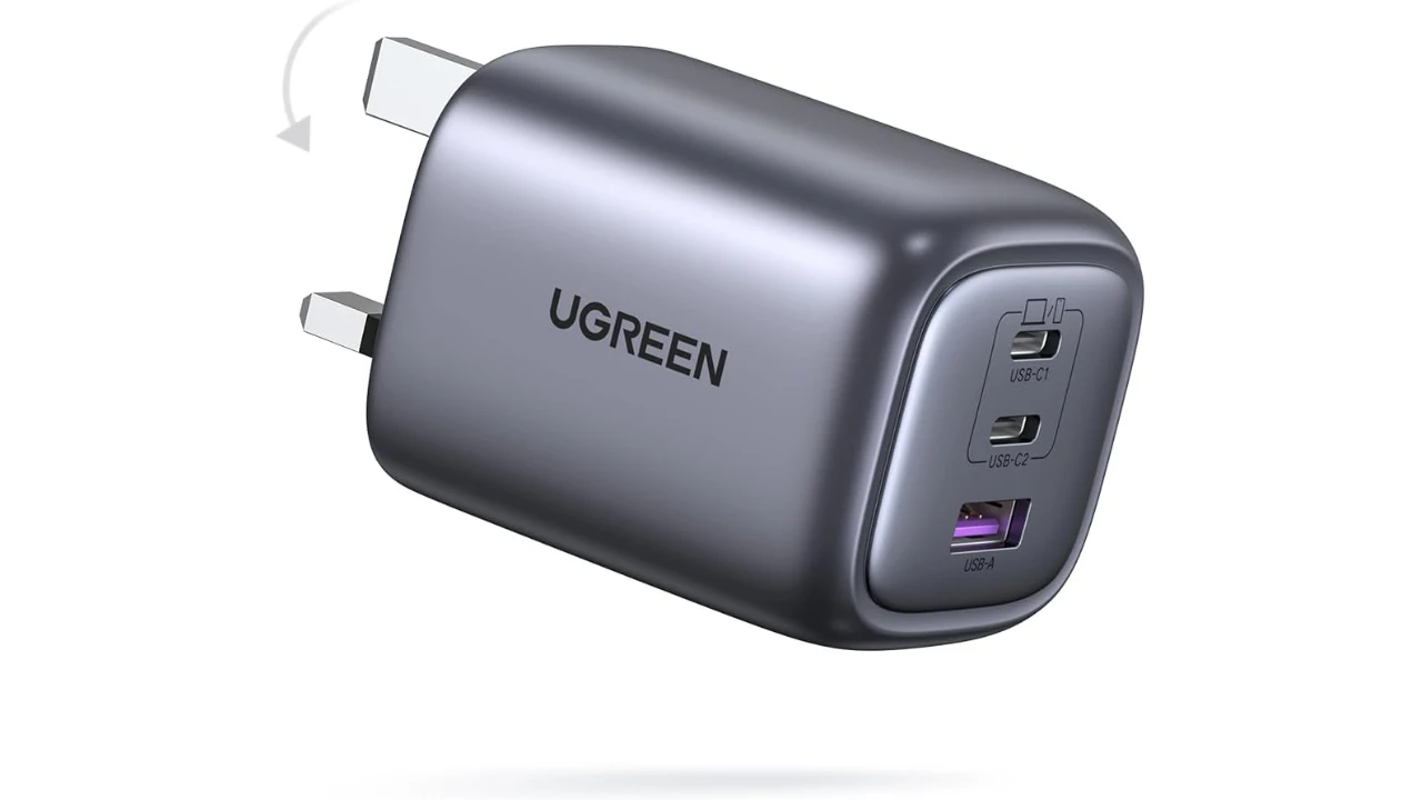 Caricabatterie GaN veloce pieghevole Ugreen Nexode da 65 W