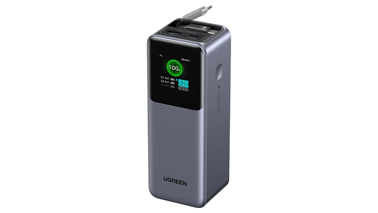 Power bank con cavo retrattile UGREEN da 165 W