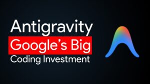 Antigravity IDE by Google DeepMind showing an editor and agent sidebar for task tracking