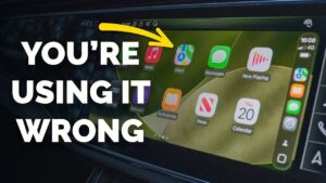 Apple CarPlay dashboard showing customized app layout for easy access