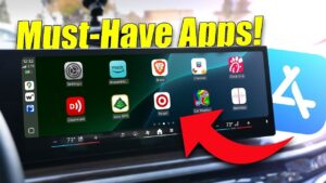 Apple CarPlay dashboard showcasing essential apps for driving
