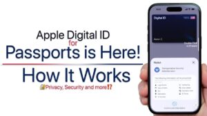 Apple Wallet showcasing the new digital passport ID feature