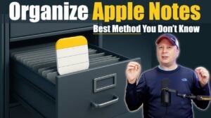 Apple Notes catch all note pinned at the top for quick triage and sorting