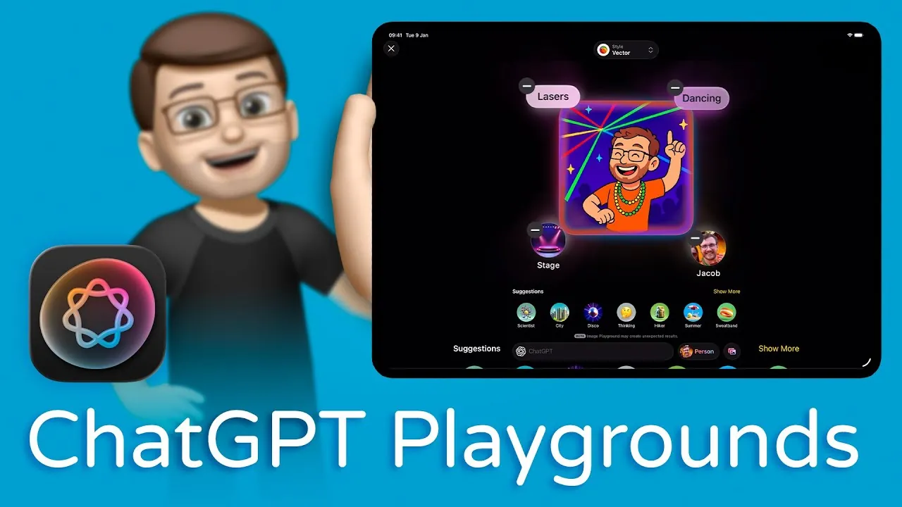 Image showcasing ChatGPT’s role in Apple’s Image Playgrounds app