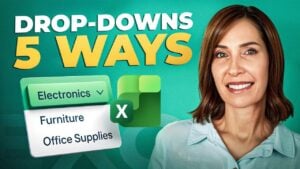 Dynamic Excel drop-down list created using advanced techniques for auto-updating data